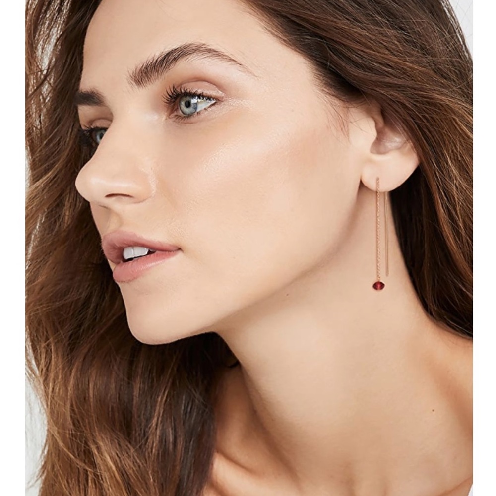 Isabel Marant Gold Earrings with Red Drops - Picture 7 of 7